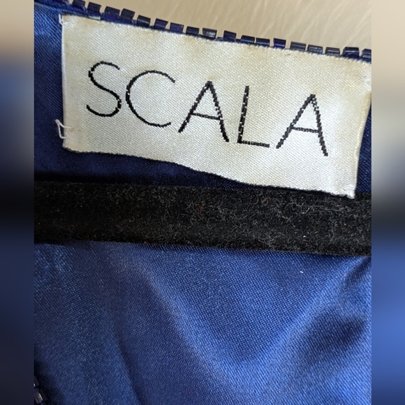 SCALA Vintage Silk, Velvet, & Sequin Dress, Size M, Formal 😍 - Picture 5 of 8